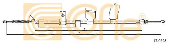 Трос, стояночная тормозная система COFLE 17.0325