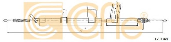 Трос, стояночная тормозная система COFLE 17.0348