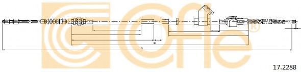Трос, стояночная тормозная система COFLE 17.2288