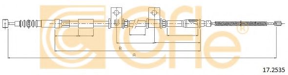 Трос, стояночная тормозная система COFLE 17.2535