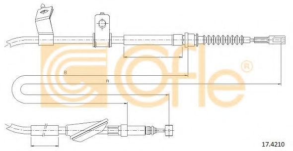 Трос, стояночная тормозная система COFLE 17.4210