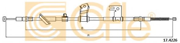 Трос, стояночная тормозная система COFLE 17.4226