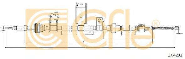 Трос, стояночная тормозная система COFLE 17.4232