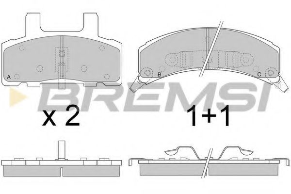Комплект тормозных колодок, дисковый тормоз BREMSI BP2790