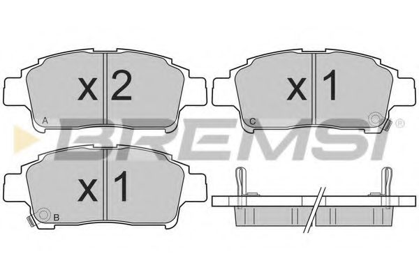 Комплект тормозных колодок, дисковый тормоз BREMSI BP2839