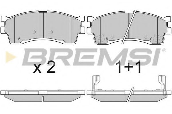Комплект тормозных колодок, дисковый тормоз BREMSI BP3055