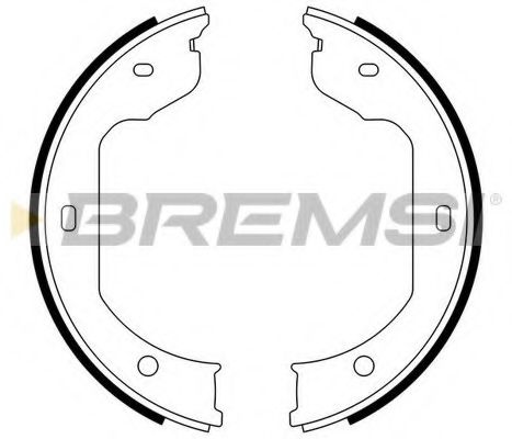 Комплект тормозных колодок, стояночная тормозная система BREMSI GF0081