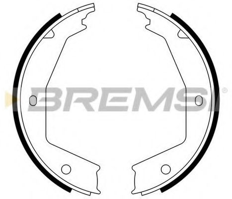 Комплект тормозных колодок, стояночная тормозная система BREMSI GF0388