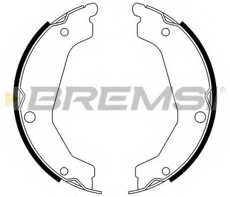 Комплект тормозных колодок, стояночная тормозная система BREMSI GF0758