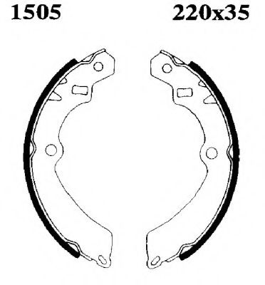 Комплект тормозных колодок BSF 01505