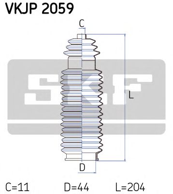 Комплект пылника, рулевое управление SKF VKJP 2059