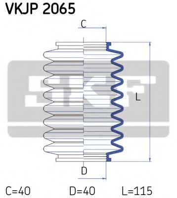 Комплект пылника, рулевое управление SKF VKJP 2065