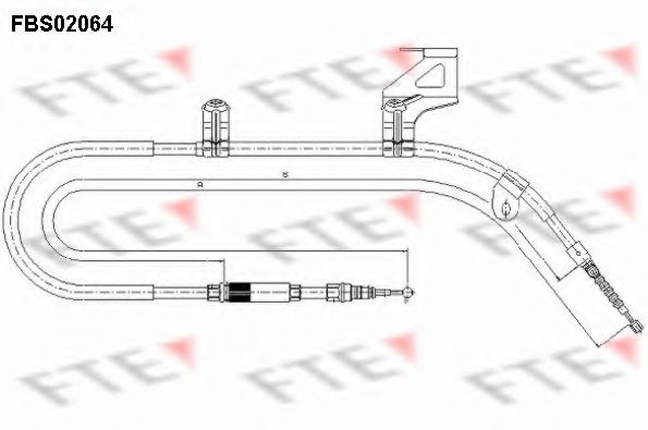 Трос, стояночная тормозная система FTE FBS02064