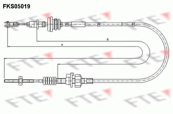 Трос, управление сцеплением FTE FKS05019