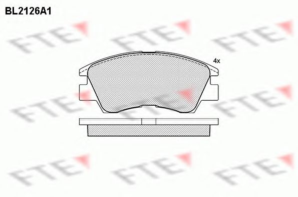 Комплект тормозных колодок, дисковый тормоз FTE BL2126A1