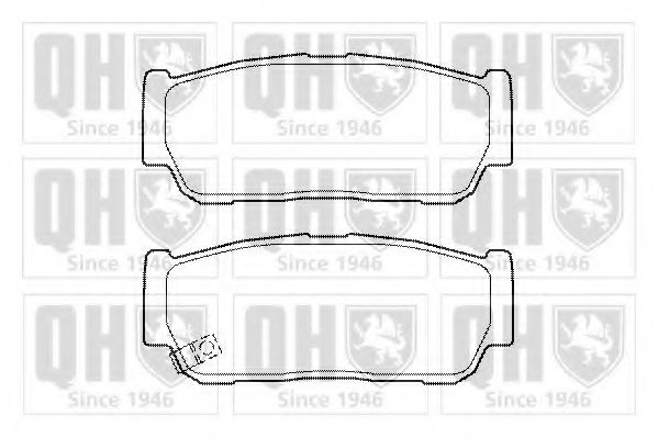 Комплект тормозных колодок, дисковый тормоз QUINTON HAZELL BP1496