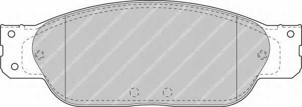 Комплект тормозных колодок, дисковый тормоз FERODO FSL1485