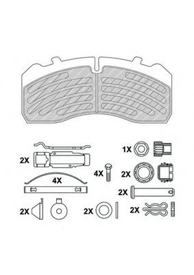 Комплект тормозных колодок, дисковый тормоз FERODO 29213