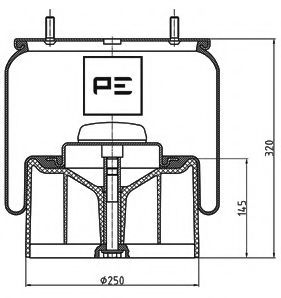 Кожух пневматической рессоры PE Automotive 084.116-73A