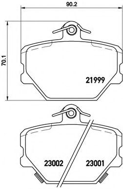 Комплект тормозных колодок, дисковый тормоз BREMBO P 50 038