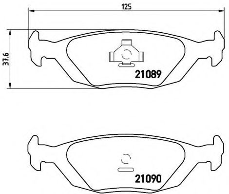 Комплект тормозных колодок, дисковый тормоз BREMBO P 71 003