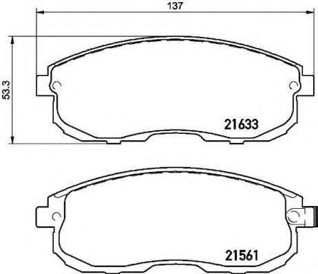 Комплект тормозных колодок, дисковый тормоз BREMBO P 79 030