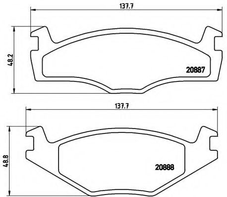 Комплект тормозных колодок, дисковый тормоз BREMBO P 85 005