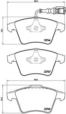 Комплект тормозных колодок, дисковый тормоз BREMBO P 85 081