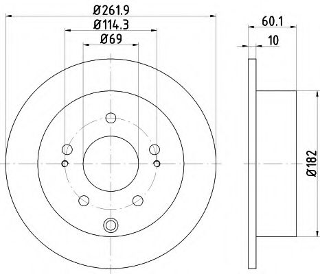 Тормозной диск MINTEX MDC2622