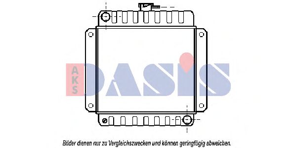 Радиатор, охлаждение двигателя AKS DASIS 050050N