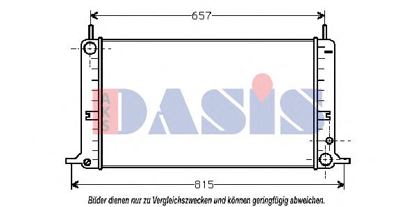 Радиатор, охлаждение двигателя AKS DASIS 090450N
