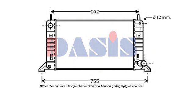 Радиатор, охлаждение двигателя AKS DASIS 090630N