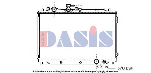 Радиатор, охлаждение двигателя AKS DASIS 110270N