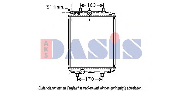 Радиатор, охлаждение двигателя AKS DASIS 160095N