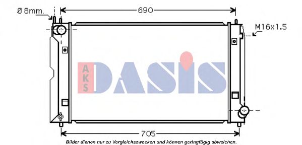 Радиатор, охлаждение двигателя AKS DASIS 210156N