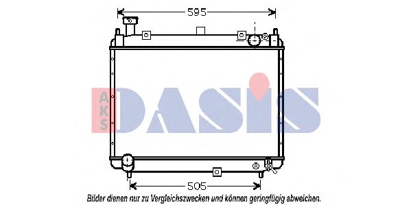 Радиатор, охлаждение двигателя AKS DASIS 213810N