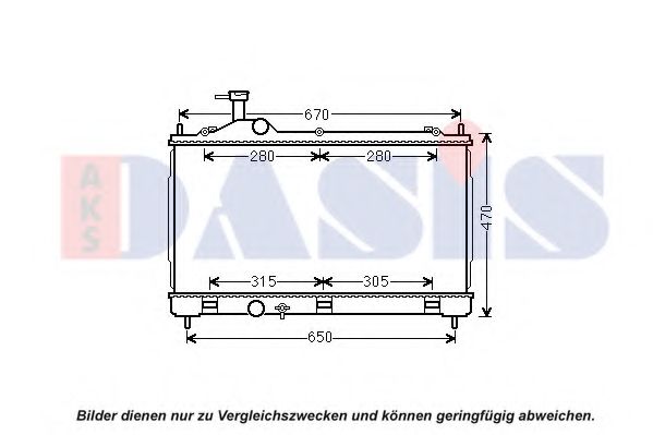 Радиатор, охлаждение двигателя AKS DASIS 140109N
