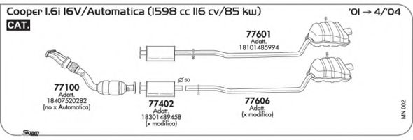 Система выпуска ОГ AKS DASIS SGMN002