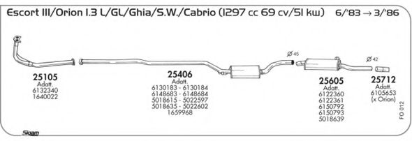 Система выпуска ОГ AKS DASIS SGFO012