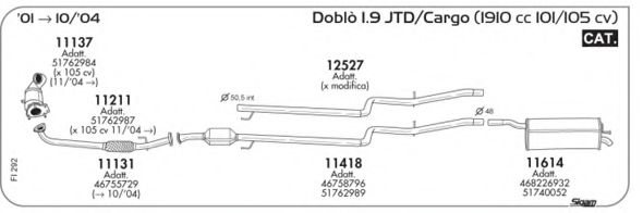 Система выпуска ОГ AKS DASIS SGFI292