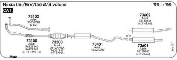 Система выпуска ОГ AKS DASIS SGDW007