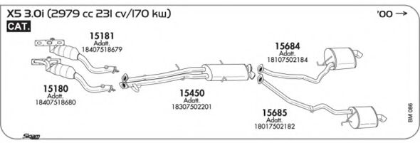 Система выпуска ОГ AKS DASIS SGBM086