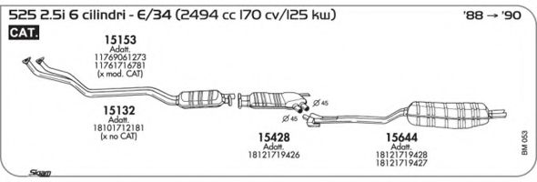 Система выпуска ОГ AKS DASIS SGBM053