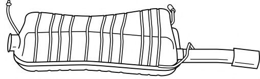 Глушитель выхлопных газов конечный AKS DASIS SG45660