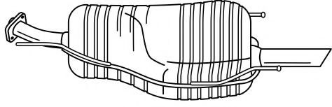 Глушитель выхлопных газов конечный AKS DASIS SG41659