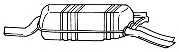Глушитель выхлопных газов конечный AKS DASIS SG35623