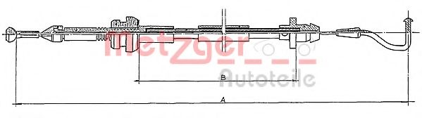 Тросик газа METZGER 11.087