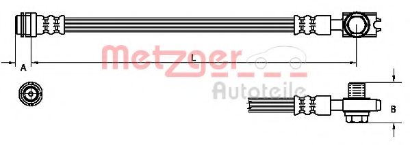 Тормозной шланг METZGER 4110246