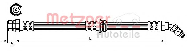 Тормозной шланг METZGER 4110264