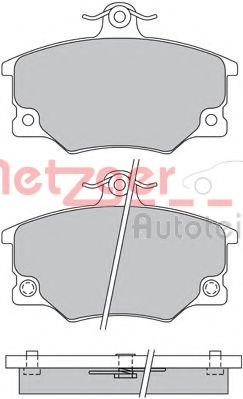 Комплект тормозных колодок, дисковый тормоз METZGER 1170513